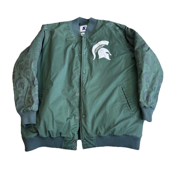 NCAA Michigan State Spartans Starter Puffer Coat Quilted Lining Big and Tall 5X - Picture 1 of 15